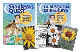 Shanleya's Quest book in English and Spanish, plus card game.