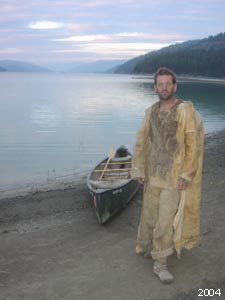 Tom Elpel dressed in buckskins.