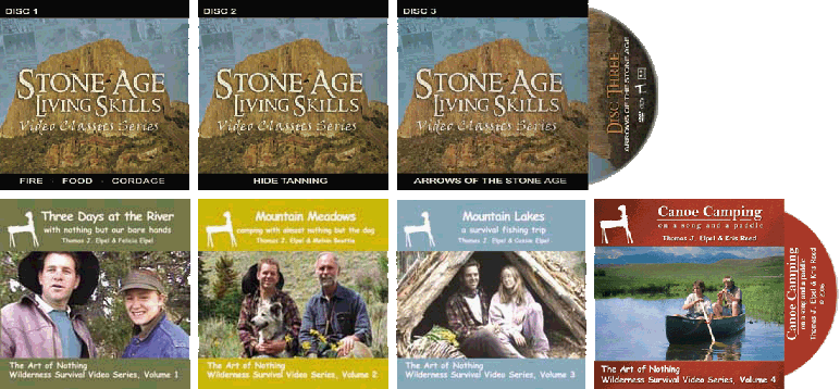 Set  of 7 Wilderness Survival DVDs.